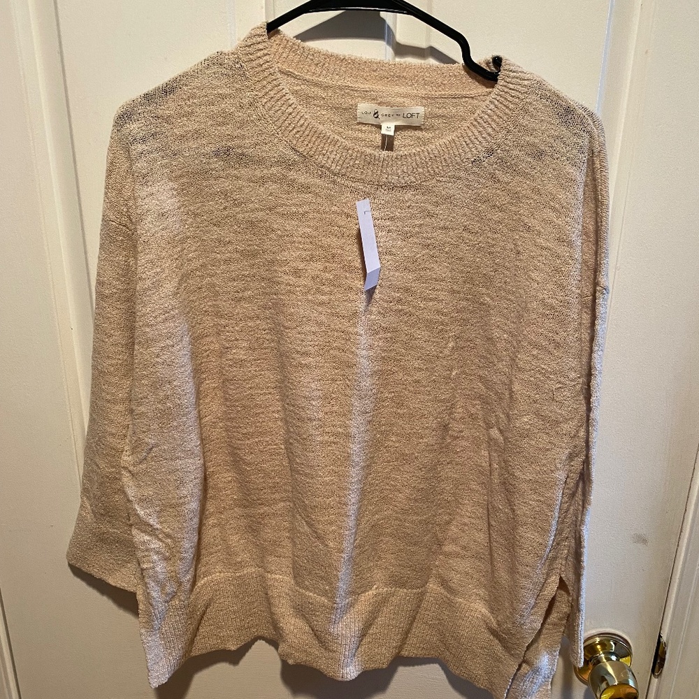 Brand new Lou & Grey for Loft beige spring sweater